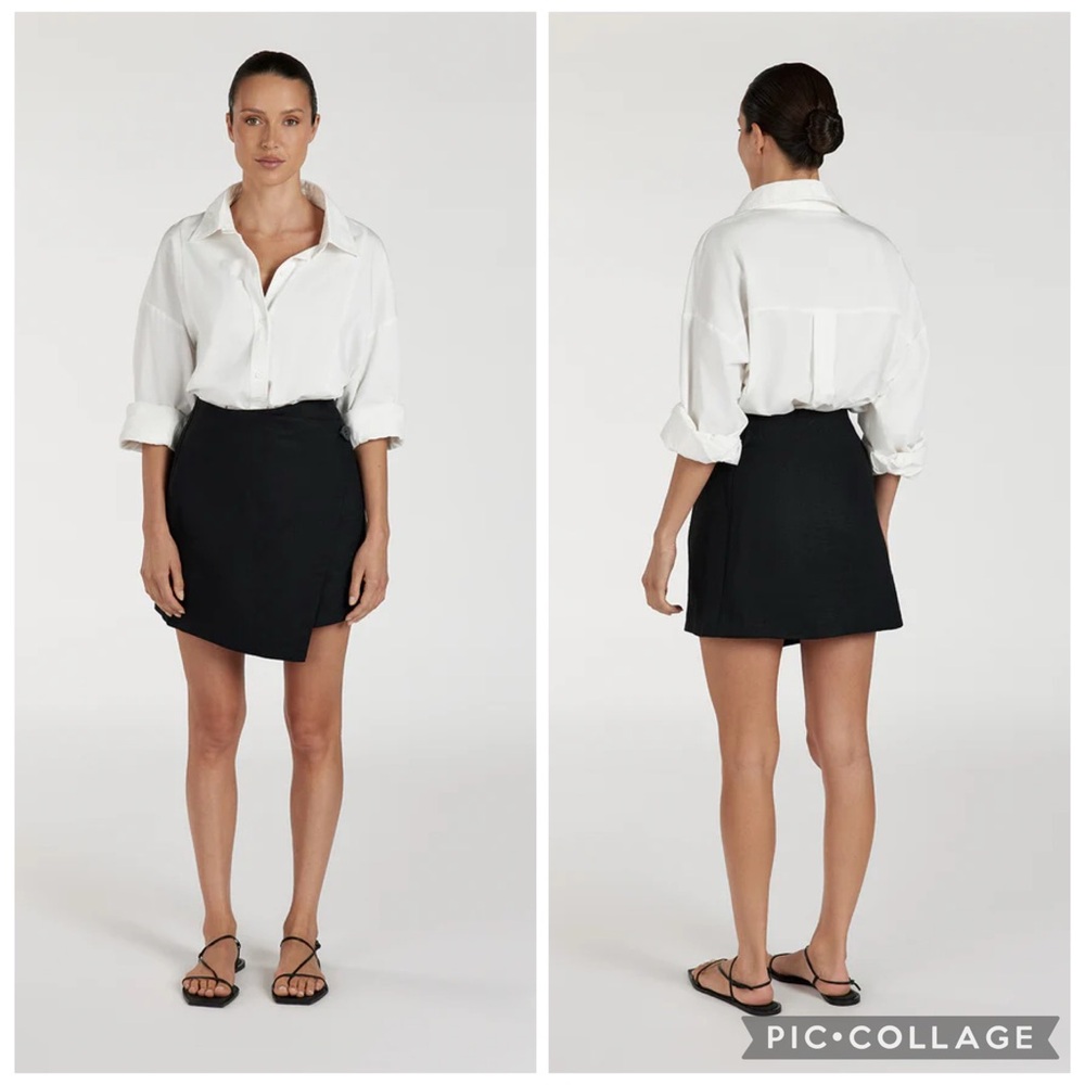 DISSH Linen Wrap Mini Skirt Sz 10